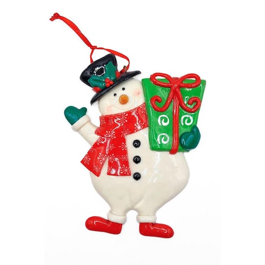 Wizardi 5" Gloss Gingerbread Snowman Christmas Ornament